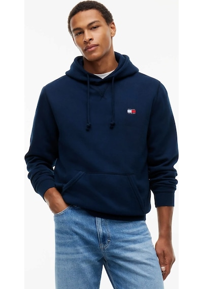 Tommy Hilfiger Tjm Reg Badge Hoodıe Ext Erkek Mavi Sweatshirt - Dm0dm23606