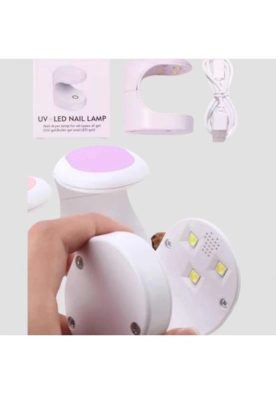 3 Uvled Boncuklu Mini Tırnak Kurutucu 30 Saniye Hızlı Jel Oje Kurutma Cihazı