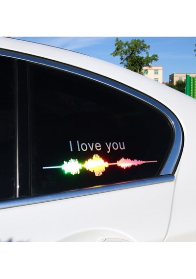 Renkli Renk Kalp Ritim Kelebek Cam Araba Cam Sticker
