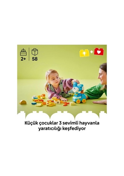 Lego Tekerlekli Hayvanlar İle Eğitici Kasaba Temalı Set