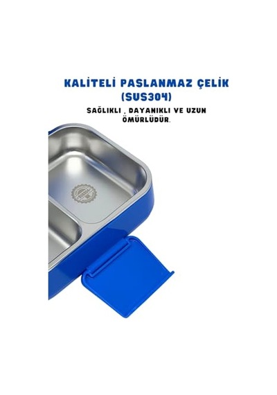 Bento 1030ml Lunchbox Tek Katlı 2 Bölmeli Paslanmaz Çelik Sefer Tası Yemek Kutusu