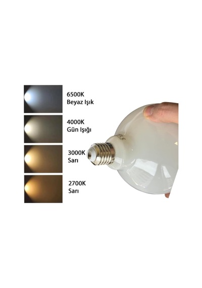 9w 67w 3000k Sarı Işık E27 Duylu Led Glop G125 Ampul, 4 Adet Diğer