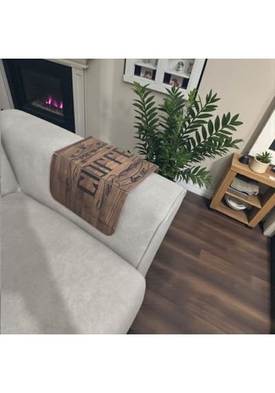 Ayrex Desenli Katlanabilir Koltuk Yanı Sehpası 2li Coffee Desen Genel