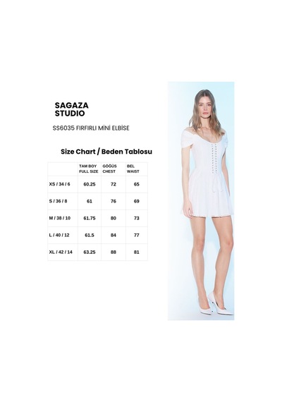 Sagaza Studio Ss6035 Kalın Askılı Korse Detaylı Mini Elbise Ekru