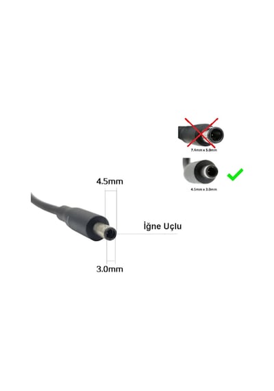 Dell Ha65ns5-00 Jw8 La65ns2-01 A065r073l Uyumlu Adaptör 19.5v 65w Şarj Aleti Şarj Cihazı