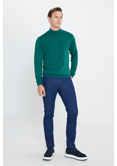 AC&Co / Altınyıldız Classics Erkek Koyu Yeşil Standart Fit Normal Kesim Yarım Balıkçı Yaka Triko 4A4923100005KYLS Koyu Yeşil AC&Co / Altınyıldız Classics Erkek Koyu Yeşil Standart Fit Normal Kesim Yarım Balıkçı Yaka Triko 4A4923100005KYLS Koyu Yeşil