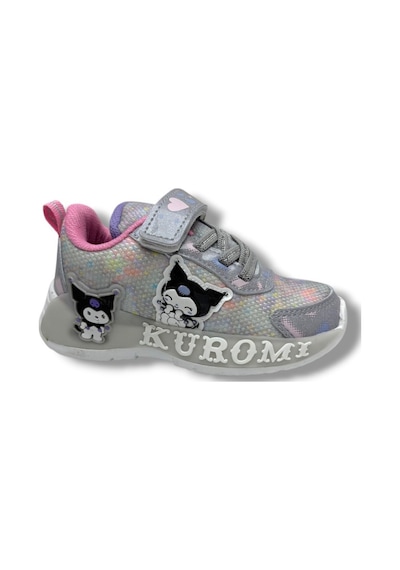 Cakgo Kuromi 724-26 Anorak Parlak Deri Anatomik Kız Çocuk Sneaker Gri Pembe 26-30 Gri