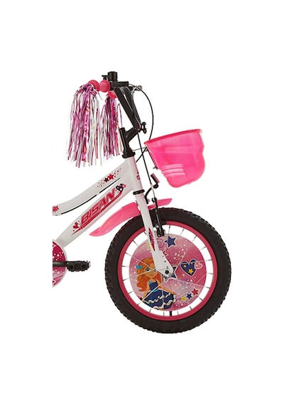 Maggie Çocuk Bisikleti 26 Cm V Fren 16 Jant Vitessiz Beyaz Pembe Beyaz - Pembe