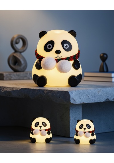 Renk Değiştiren Panda Silikon Gece Lambası Bwr30renkdegıstırenpanda Sarı