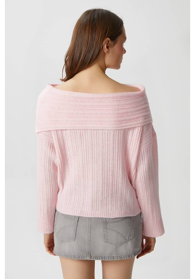 Ritnice Kadın Perla Sof Pembe Yumuşak Dokulu Kazak Softpembe