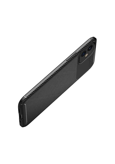 Apple Uyumlu iPhone 12 Mini Kılıf Karbon Silikon Case