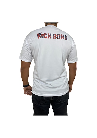 Kick Boks Tişörtü Kick Boks T-shirt Dijital Baskılı Beyaz
