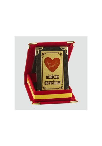 Biricik - 547 - Sevgilim - Kmrsfres - Plaketi Kırmızı