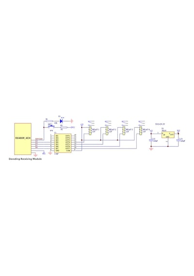 Alkatronik-Rx480-E 4 Kanal 433Mhz Rf Alıcı Learning Code 1527 Receiver