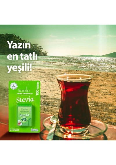 Fibrelle Stevialı Tablet Tatlandırıcı 100'lük Kutu 2 Adet