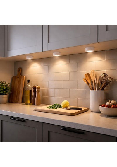 3w Led Sıva Üstü Mini Spot Beyaz Kasa 220v Günışığı 6 Cm Mobil Raf & Dolap Aydınlatma Diğer
