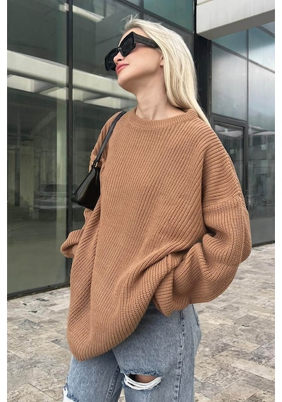 Madmext Vizon Bisiklet Yaka Basic Kazak Mg1264 - Vizon