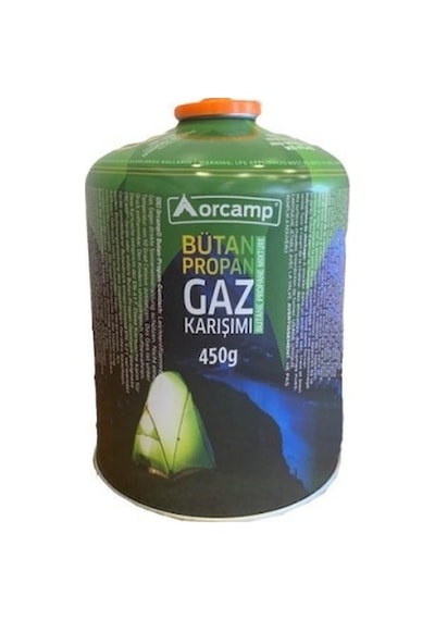 Go İthalat Büyük Tombul Bütan Propan Gaz Kartuş Kore Tipi Ocaklar İçin 450gr Green Moss
