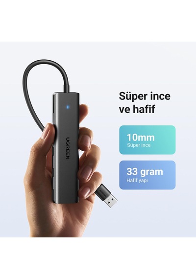 Usb Hub 3.0 Usb Ayırıcı Macbook, Mac Mini, İmac, Surface Pro, Xps, Thinkpad, Usb Flash Sürücüler, Mobil Hdd, Masaüstü Bilgisayar Ve Daha Fazlası İçin 5 Gbps Usb Dağıtıcısı 15 Cm