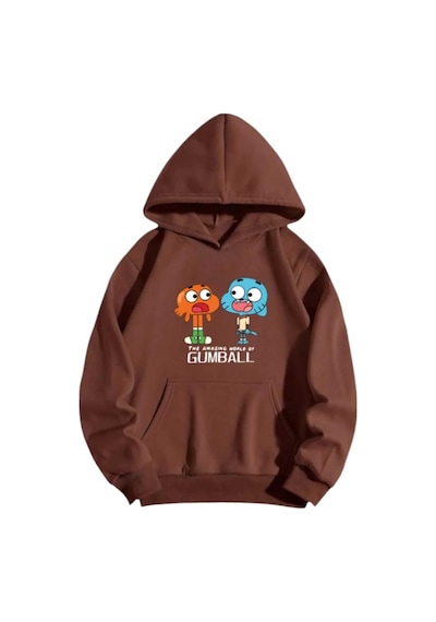 Kozia Outdoors Baskılı Oversize Unisex Swetshirt Yeniler-1 Brovn
