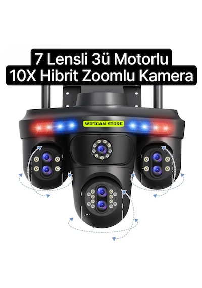 7 Lens 4 Görüntü 10x Hibrit Zoom Ptz Güvenlik Kamerası