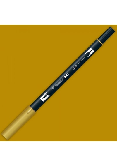 Ab-t Dual Brush Pen Grafik Kalemi - Yellow Gold