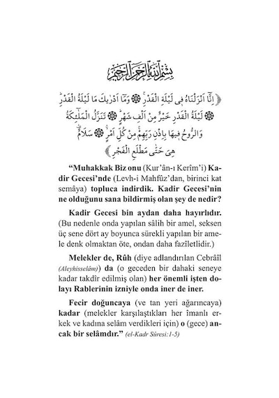 Kadir Gecesini Ihya Sevabı Kazandıran Ameller