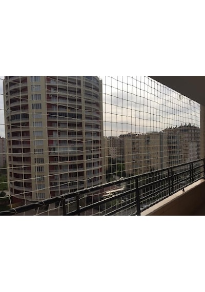 6mm Balkon Güvenlik Filesi 2,5x2,5 mt Çoçuk Güvenlik Filesi 10x10