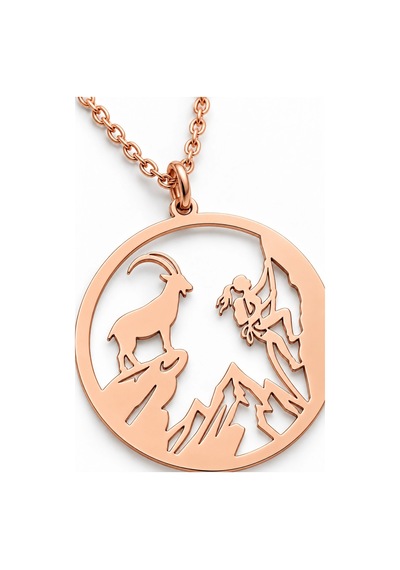 Zirve Tutkusu Gümüş Kolye - Rose Rose Gold