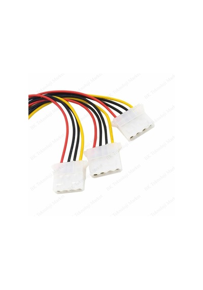 4 Pin Molex Power Çoklayıcı 1 Giriş 3 Çıkış - 2 Adet