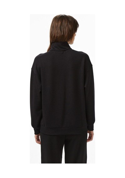 Nautica Kadın Siyah Regular Fit Sweatshirt Düz 57k605t Siyah