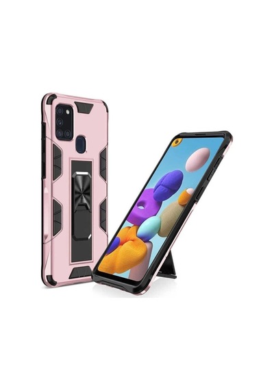 Galaxy A21s Kılıf Zore Volve Kapak Rose Gold