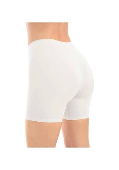 Cottonhill Premium - Kadın Ultra-rahat Seamless Yüksek Bel Uzun Paça Boxer-beyaz Beyaz