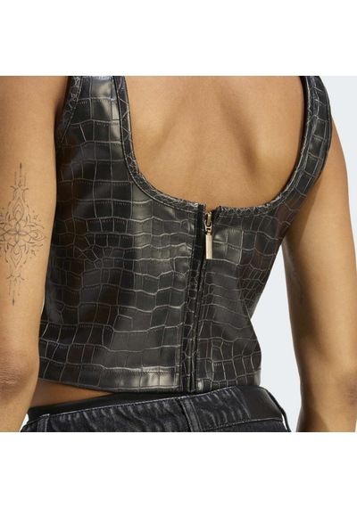 Adidas Ke5041 Pleather Corset Kadın Tişört Siyah
