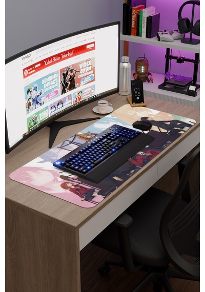 Toradora Anime V3 - 90x40 Xxl Gaming Kauçuk Kaymaz Taban Mouse Pad Fare Altlığı