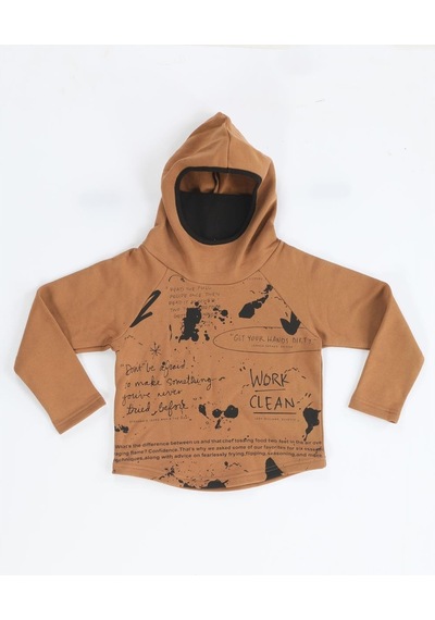 Casabony Ninja New Shape Kahve Unisex Sweatshirt-kahve Kahverengi