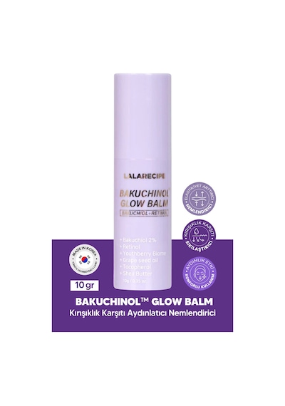 Lalarecipe   ve Nemlendirici Stick Balm LALARECIPE Bakuchinol Glow Multi Balm