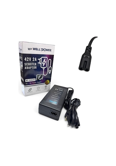 Wellpower Wp-4202ps 42volt 2amper Scooter Şarj Adaptörü 5.5x2.5mm Jak Fişli