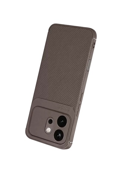 Huawei Honor 600 Auto Focus Karbon Kapak - Gri Standart