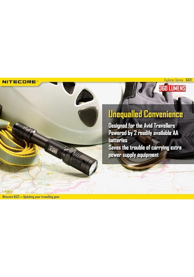 Nitecore Ea21 360 Lümen El  Feneri Siyah