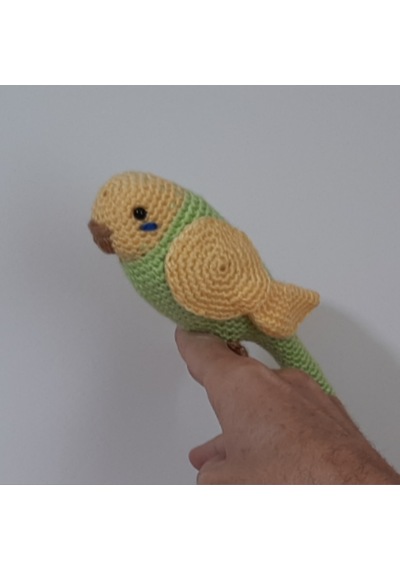 Amigurumi Kuş Muhabbet Kuşu Sarı Yeşil