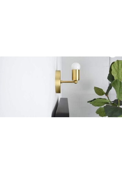 Rys Retro Metal Mat Gold Dekoratif Duvar Aplik Gold
