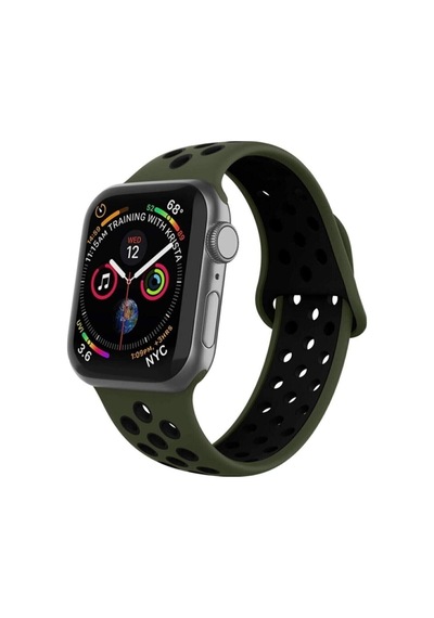Watch Uyumlu Silikon Delikli Kordon Kayış 42-44 Mm