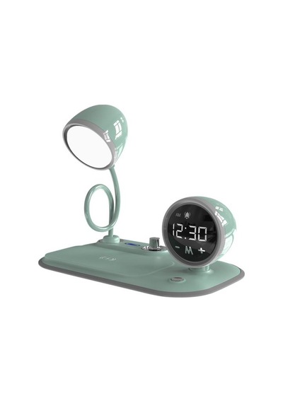 S-link Sl-cw21 Yeşil Telefon Uyumlu Fast Şarj 15w Ayarlanabilir Led Işıklı Masa Lambası Yeşil
