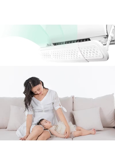 Evrensel Ayarlanabilir Metal Tokalı Klima Aparatı Hava Yönlendirici Aparat Delikli Split Tipi Sperlik White