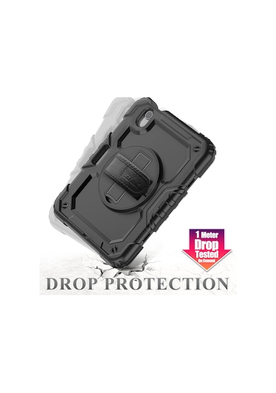 Apple Uyumlu iPad  Mini 7 A17 Pro Kılıf Askılı Yüksek Koruma Defender Standlı Case Kılıf