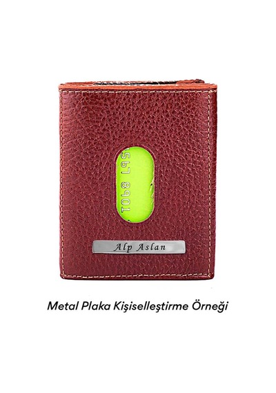 Anı Yüzük Twelve Hakiki Deri Patlı Kartlık Cüzdan Taba