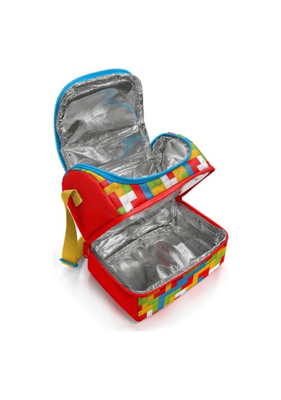 Coral High Kids Renkli Blok Desenli Thermo İki Katlı Beslenme Çantası 37216 Kırmızı