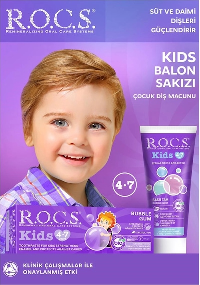 R.o.c.s. Kids 4-7 Yaş Balon Sakızı Diş Macunu 45 Gr