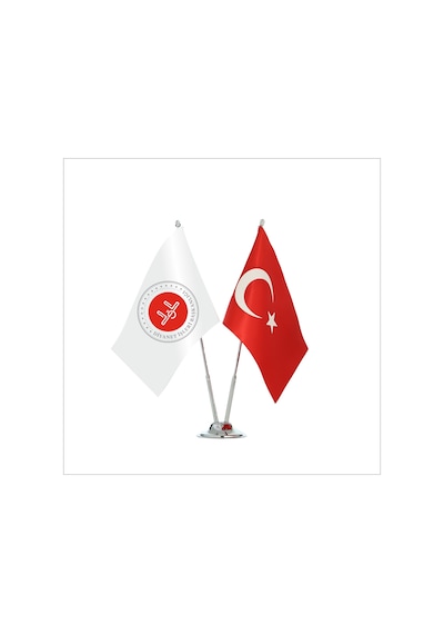 Diyanet İşl. Bşk. ve Türk Bayrağı İkili Masa Bayrak Takımı